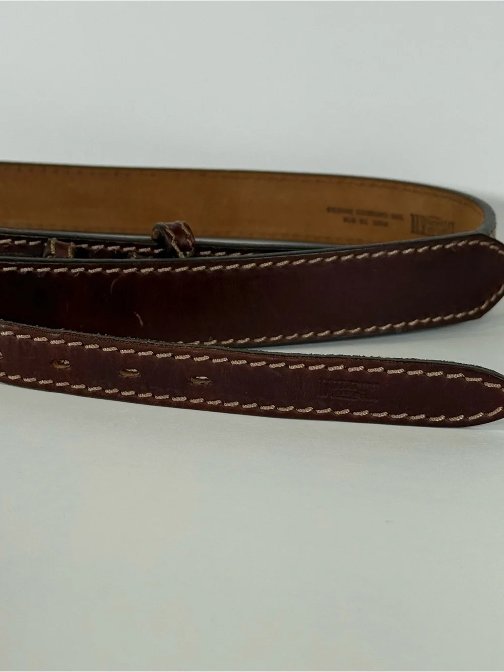 Duluth Trading Company Brown Leather Belt Work Western Size 38 90013 USA Made